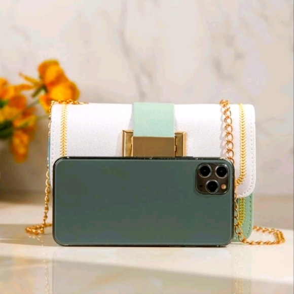 🌱NWT Minty Mini Flap Chain Bag - Picture 3 of 6